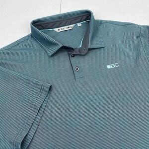 Black Clover Men's Premium Striped Polo Shirt Short Sleeve Golf Casual- Size L